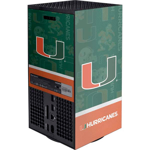 University of Miami U Hurricanes XBox Series X Digital Edition Console Skin